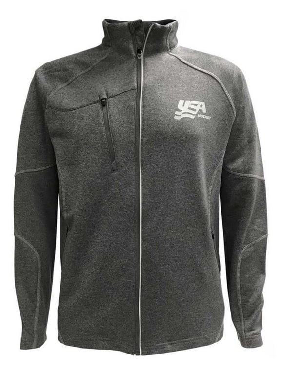 Mens Zip Gravity Performance Fleece Jacket Athletic Sweatshirt Gray S