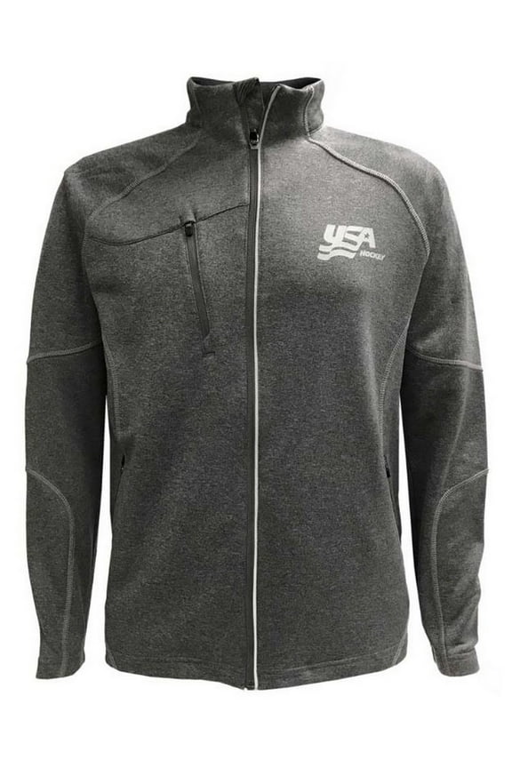 Mens Zip Gravity Performance Fleece Jacket Athletic Sweatshirt Gray S