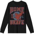 thumbnail image 1 of USA Home of the Brave Black Adult Crew Neck Long Sleeve Tee-Small, 1 of 3