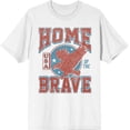 thumbnail image 1 of USA Home of the Brave Men's White Crew Neck Short Sleeve Tee-XS, 1 of 2