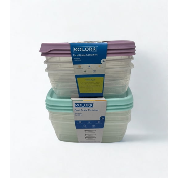 USA HomeMax 3pc 600ml Plastic Food Grade Container - Pack of 4