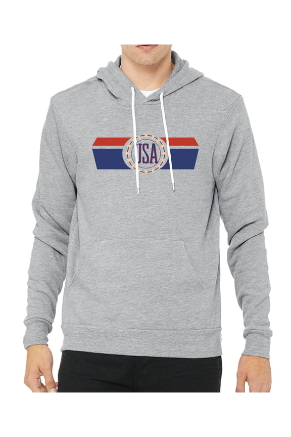 USA Hoodie, Unisex graphic sweatshirts, Patriotic Hoodies - Heather Grey MH200HOODPATRIOT S23 2XL