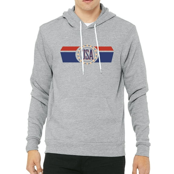 USA Hoodie, Unisex graphic sweatshirts, Patriotic Hoodies - Heather Grey MH200HOODPATRIOT S23 XS