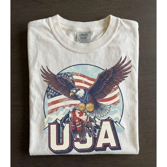 USA Ice Hockey Eagle, USA Champions 2026 Shirt, USA Hockey Shirt 2026, Patriotic Ice Hockey Tee, Sports Unisex T-shirt, Comfort Colors Unisex Cotton T-Shirt, Size S-3XL