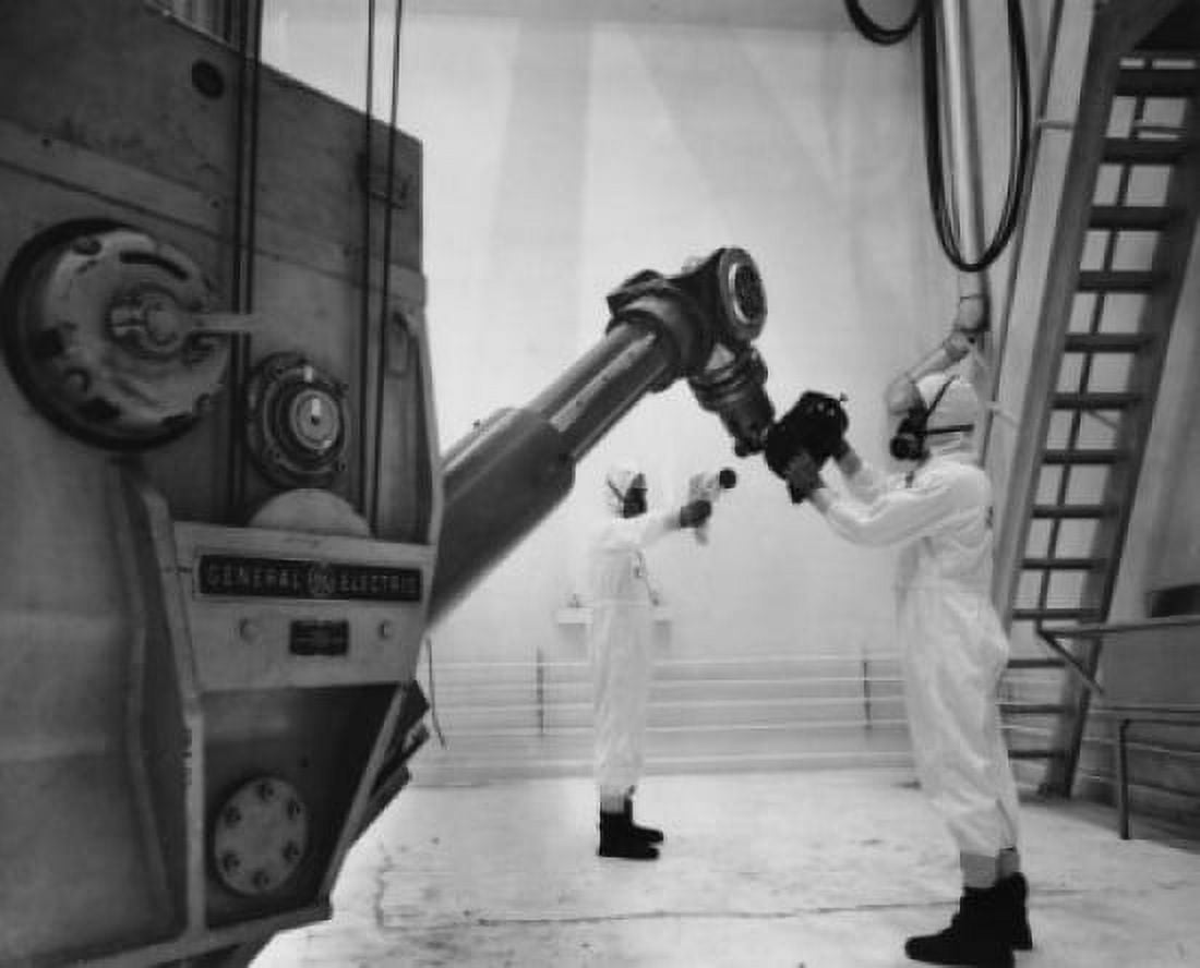 USA Idaho Idaho Falls Idaho National Laboratory two scientists working in nuclear laboratory 1970s Canvas Art - (24 x 36)
