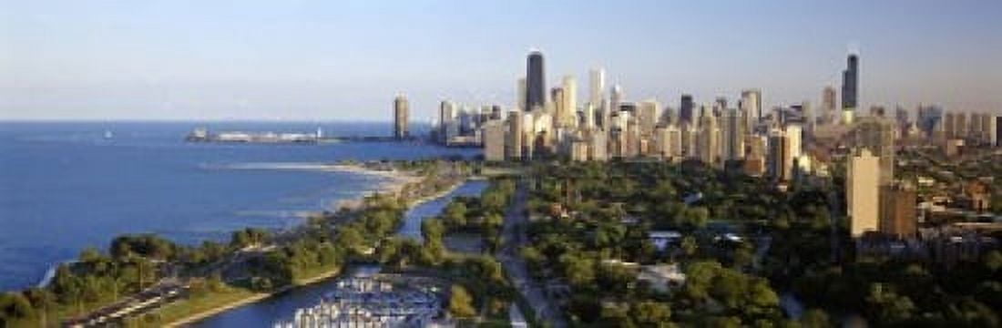 USA Illinois Chicago Canvas Art - Panoramic Images (18 x 6)