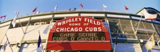 USA Illinois Chicago Cubs baseball Canvas Art - Panoramic Images (18 x 6)