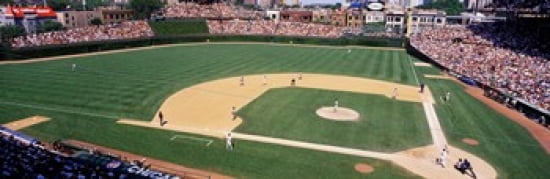 USA Illinois Chicago Cubs baseball Canvas Art - Panoramic Images (36 x 12)