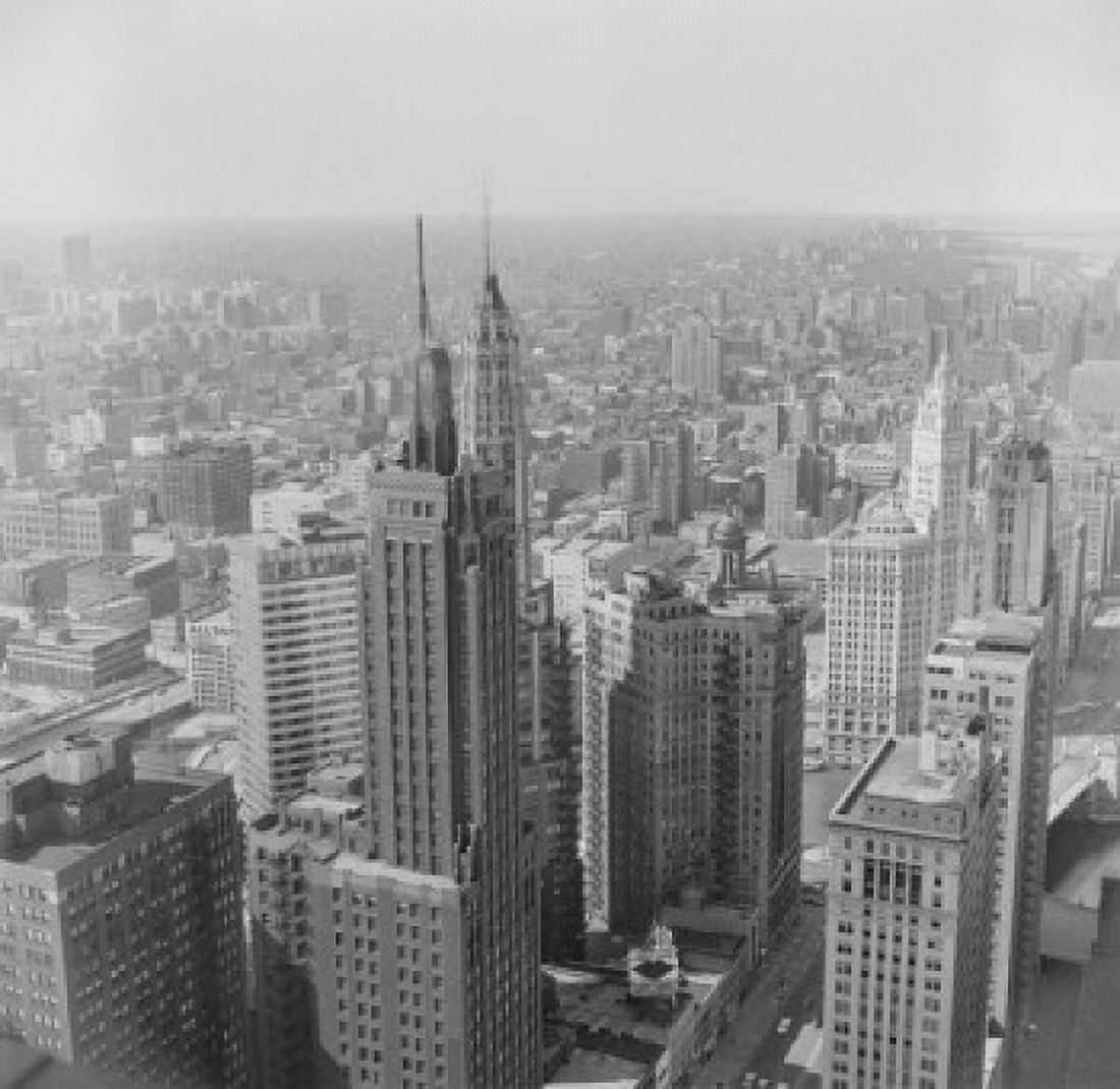 USA Illinois Chicago Downtown from Prudential Building Canvas Art - (18 x 24)
