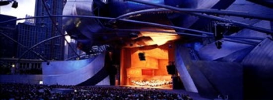 USA Illinois Chicago Millennium Park Pritzker Pavilion Canvas Art - Panoramic Images (36 x 13)