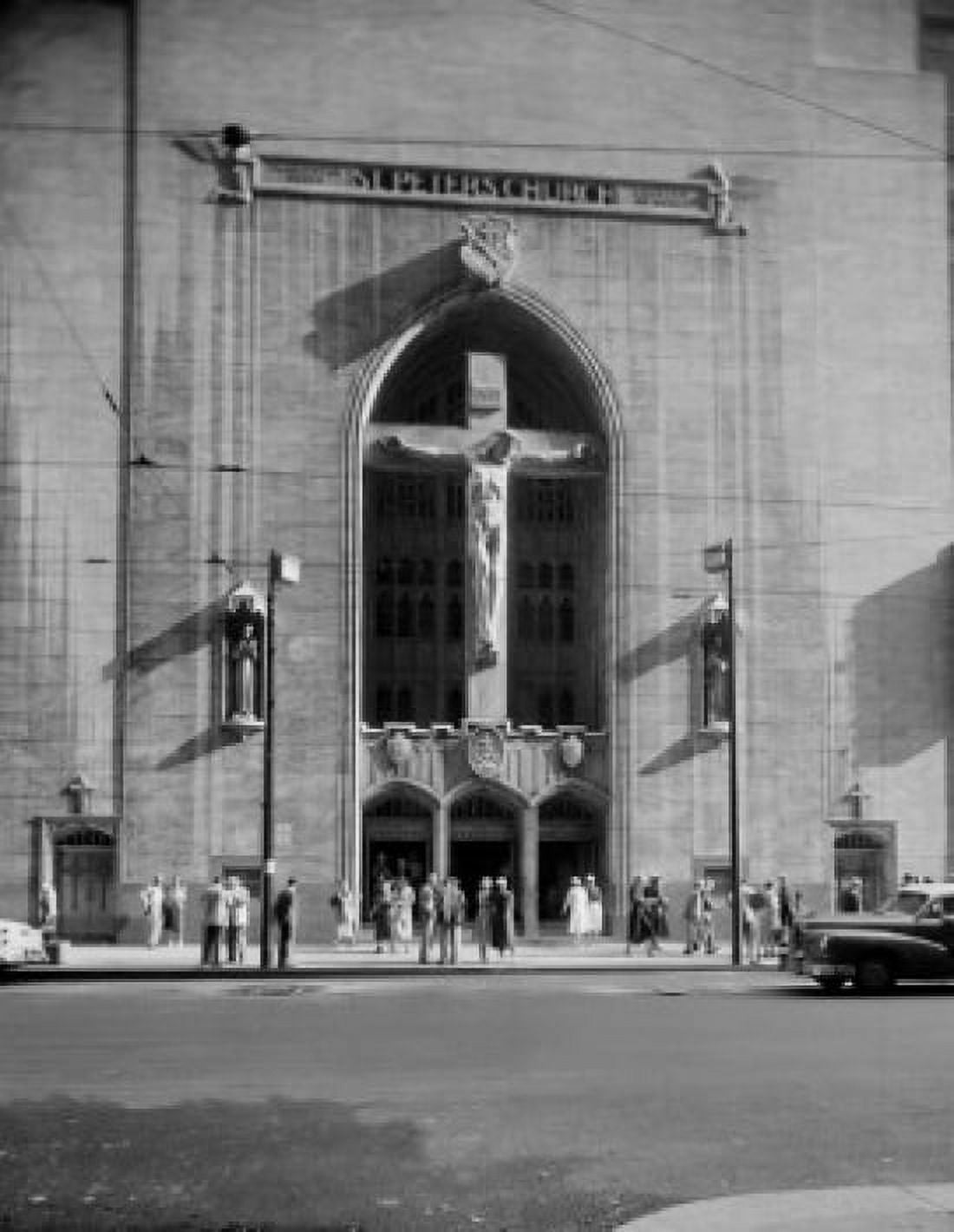 USA Illinois Chicago St Peters church on West Monroe Street Canvas Art - (18 x 24)