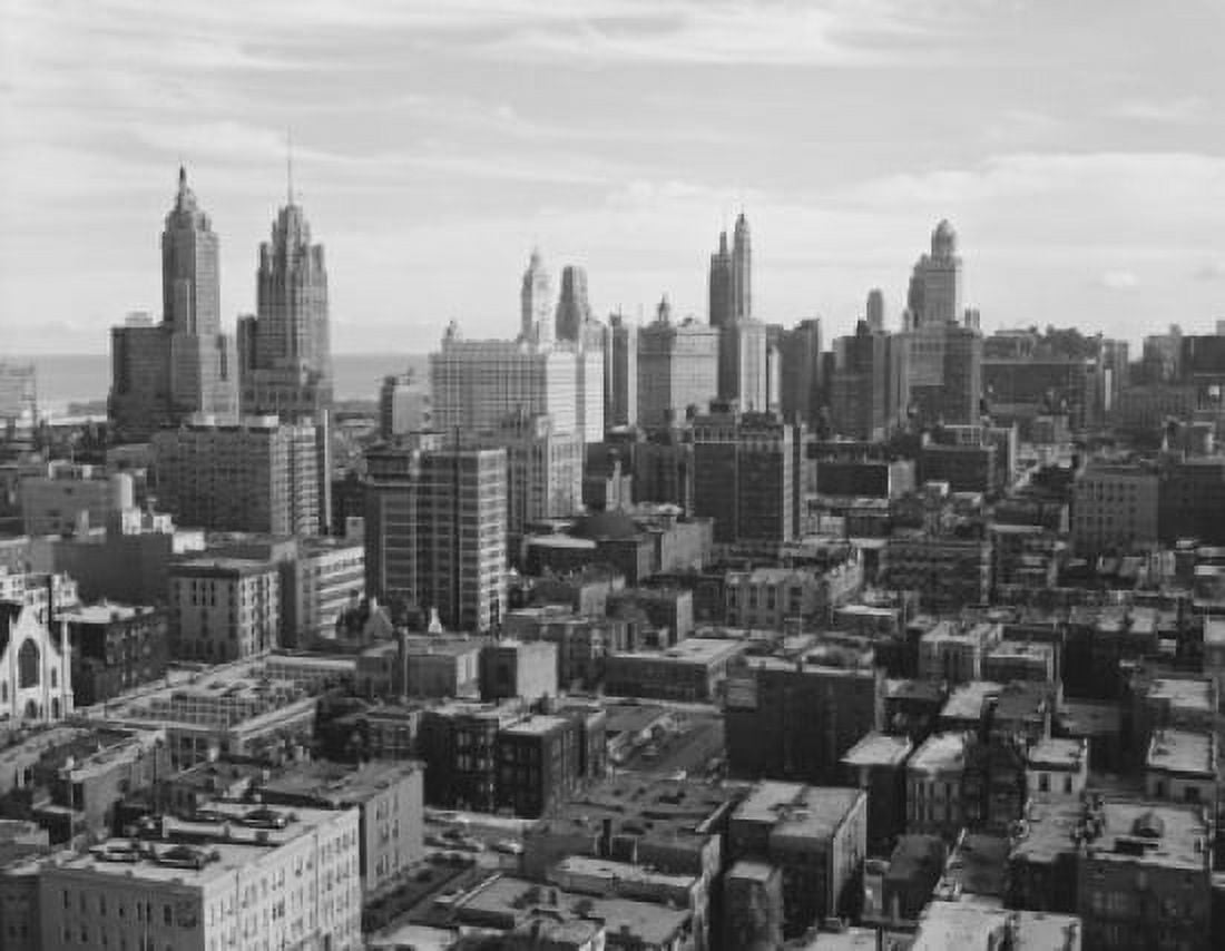 USA Illinois Chicago skyline from Wabash Avenue YMCA Canvas Art - (18 x 24)