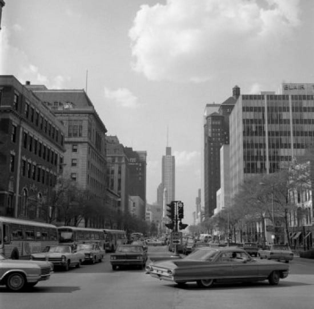 USA Illinois Chicago view along Michigan Boulevard Canvas Art - (18 x 24)