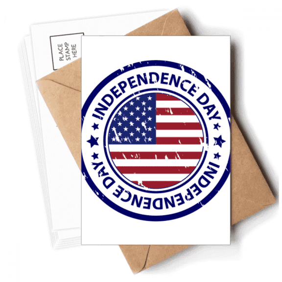 USA Independence Day Flag Postmark Postcards Envelopes Blank Note Cards Mailing
