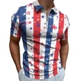 thumbnail image 1 of USA Independence Day Men Zipper T-shirt Summer Casual Short Sleeve T-shirt Top, 1 of 7