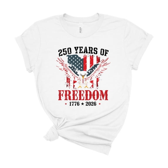 USA Independence Patriotic Shirt, 250 Years America Eagle Flag T-Shirt