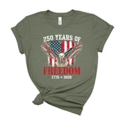 USA Independence Patriotic Shirt, 250 Years America Eagle Flag T-Shirt