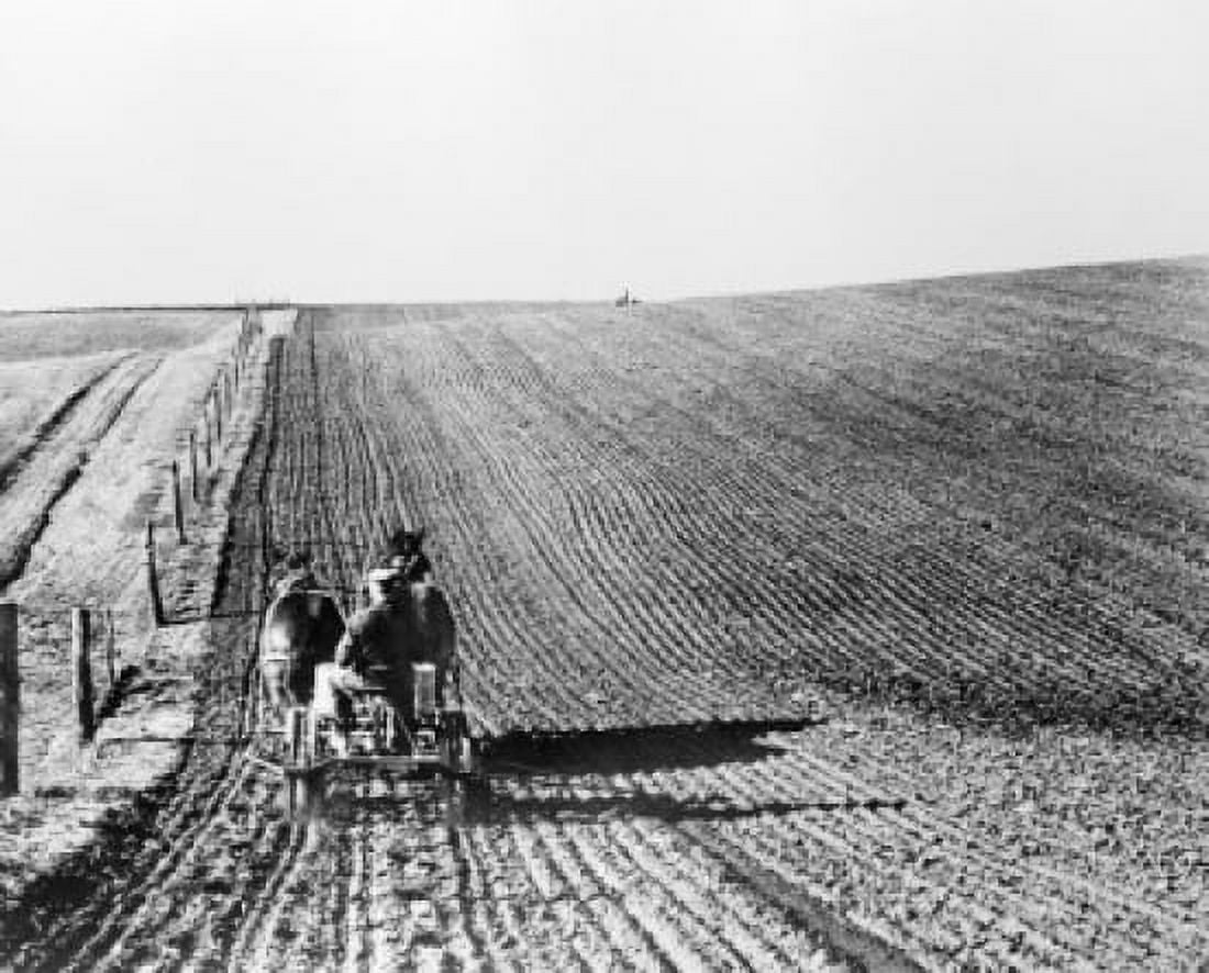 USA Iowa Planting corn Canvas Art - (24 x 36)