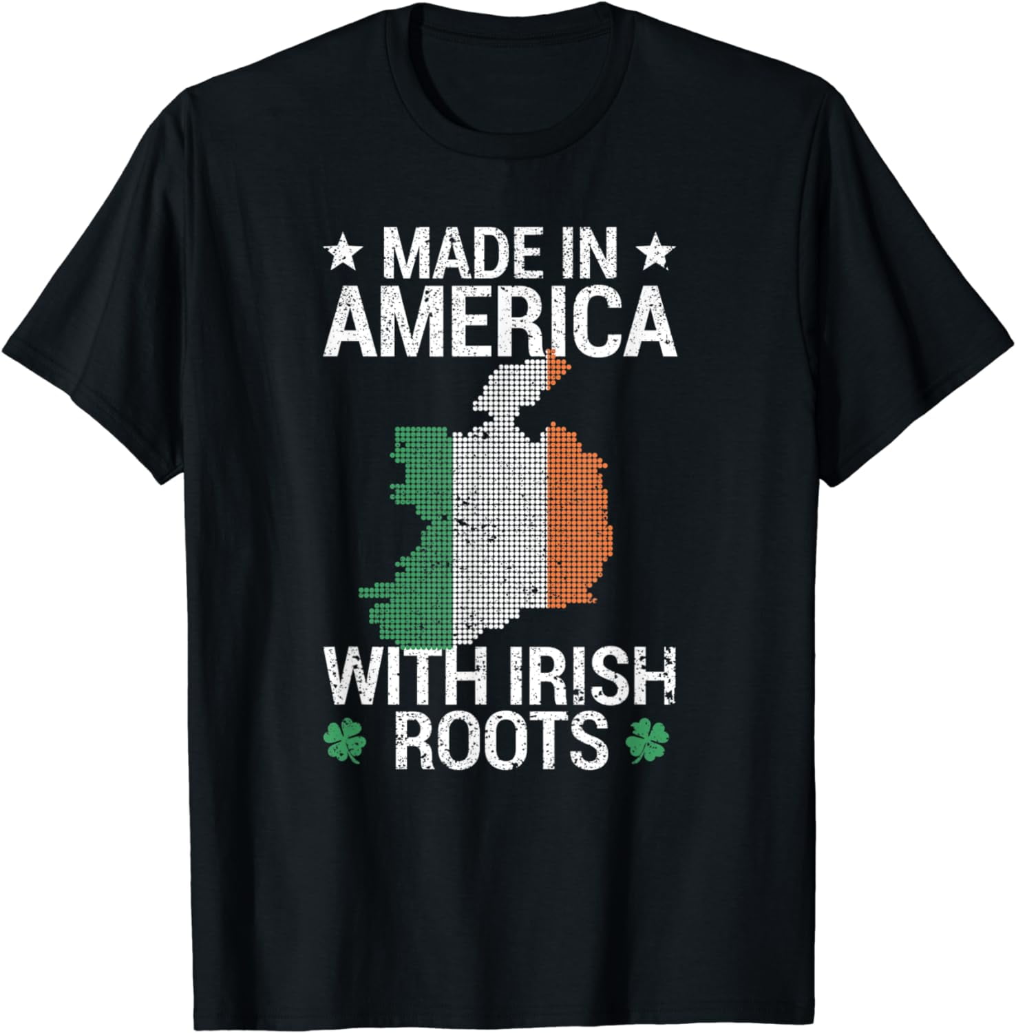 USA Ireland Flag Heritage Made in America With Irish Parts TShirt