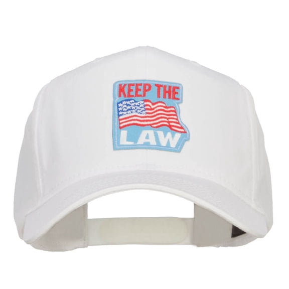 USA Keep the Law Patched Cap - White OSFM