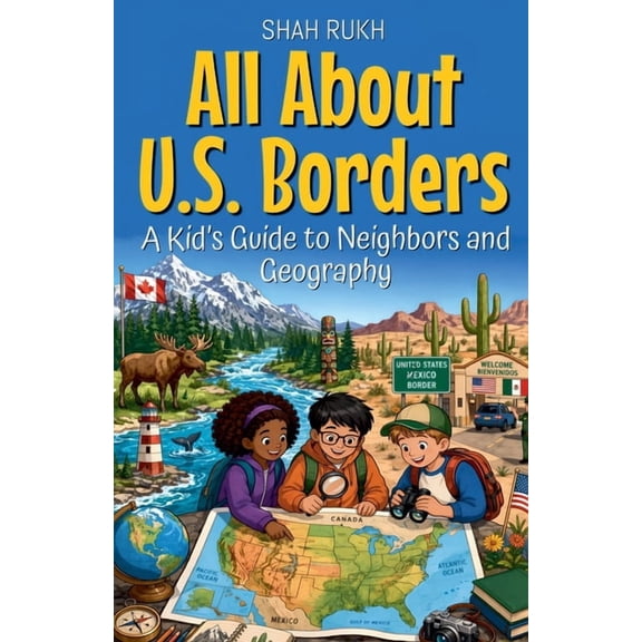 USA Knowledge Books for Kids All About U.S. Borders: A Kid's Guide to Neighbors and Geography, Book 19, (Paperback)