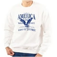 thumbnail image 1 of USA Land of the Free Patriotic Eagle Sweatshirt for Men or Women Brisco Brands S, 1 of 6