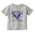 thumbnail image 1 of USA Land of the Free Patriotic Eagle Toddler Boy Girl T Shirt Infant Toddler Brisco Brands 5T, 1 of 6