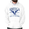 thumbnail image 1 of USA Land of the Free Patriotic Eagle Unisex Plus Fleece Graphic Hoodie Brisco Brands 4X, 1 of 6