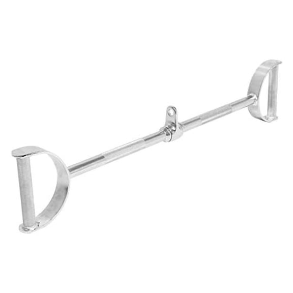 USA Lat Pulldown Attachments 28" Straight Bar, Neutral Wide Grip Flat Lat Pull Down Bar, Tricep Pushdown - 28 inches Revolving Cable Machine Accessories for Lat Pulldown Machines Gym