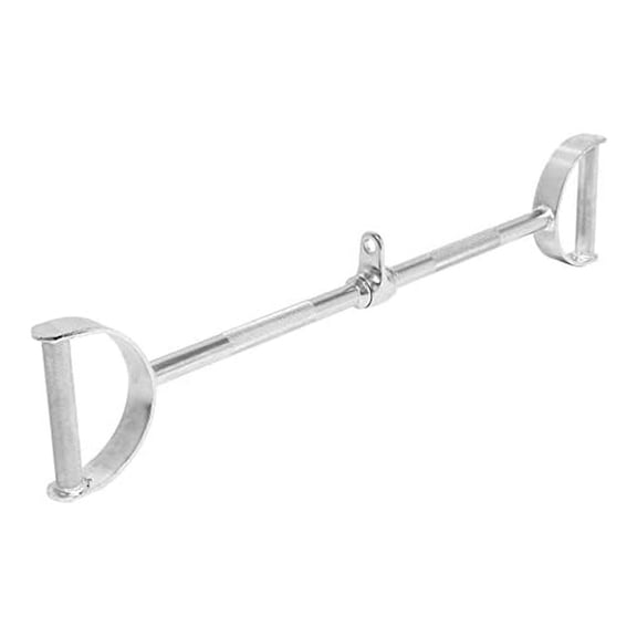 USA Lat Pulldown Attachments 28" Straight Bar, Neutral Wide Grip Flat Lat Pull Down Bar, Tricep Pushdown - 28 inches Revolving Cable Machine Accessories for Lat Pulldown Machines Gym