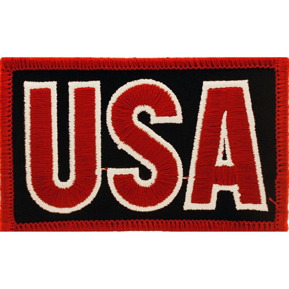 USA Letters Patch Red & Blue 3 1/2"