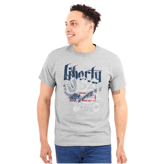 USA Liberty American Bald Eagle Men's Graphic T Shirt Tees Brisco Brands S