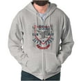 thumbnail image 1 of USA Live Free American Bald Eagle Unisex Fleece Graphic Zip Up Hoodie Brisco Brands 5X, 1 of 6