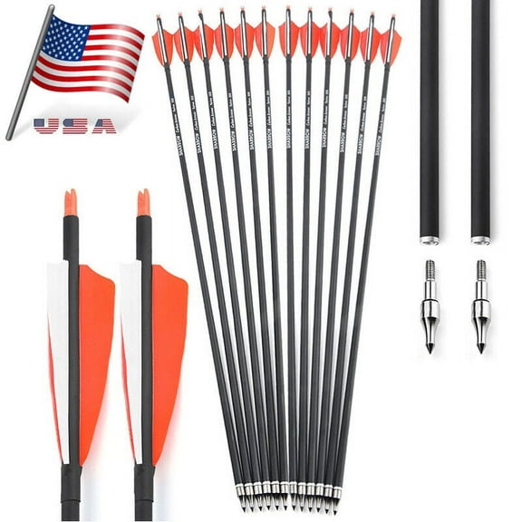 USA LocalCarbon Arrow for Archery Hunting with 30" Length and High-Quality Material