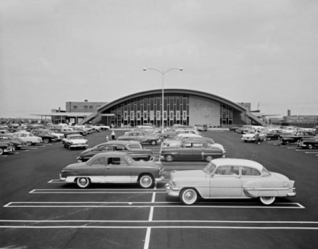 USA Long Island Levittown parking lot with cars Canvas Art - (24 x 36)