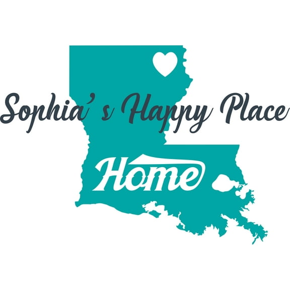 USA Louisiana NOLA New Orleans Customized Wall Decal - Custom Vinyl Wall Art - Personalized Name - Baby Girls Boys Kids Bedroom Wall Decal Room Decor Wall Stickers Decoration Size (zzxzz inch)