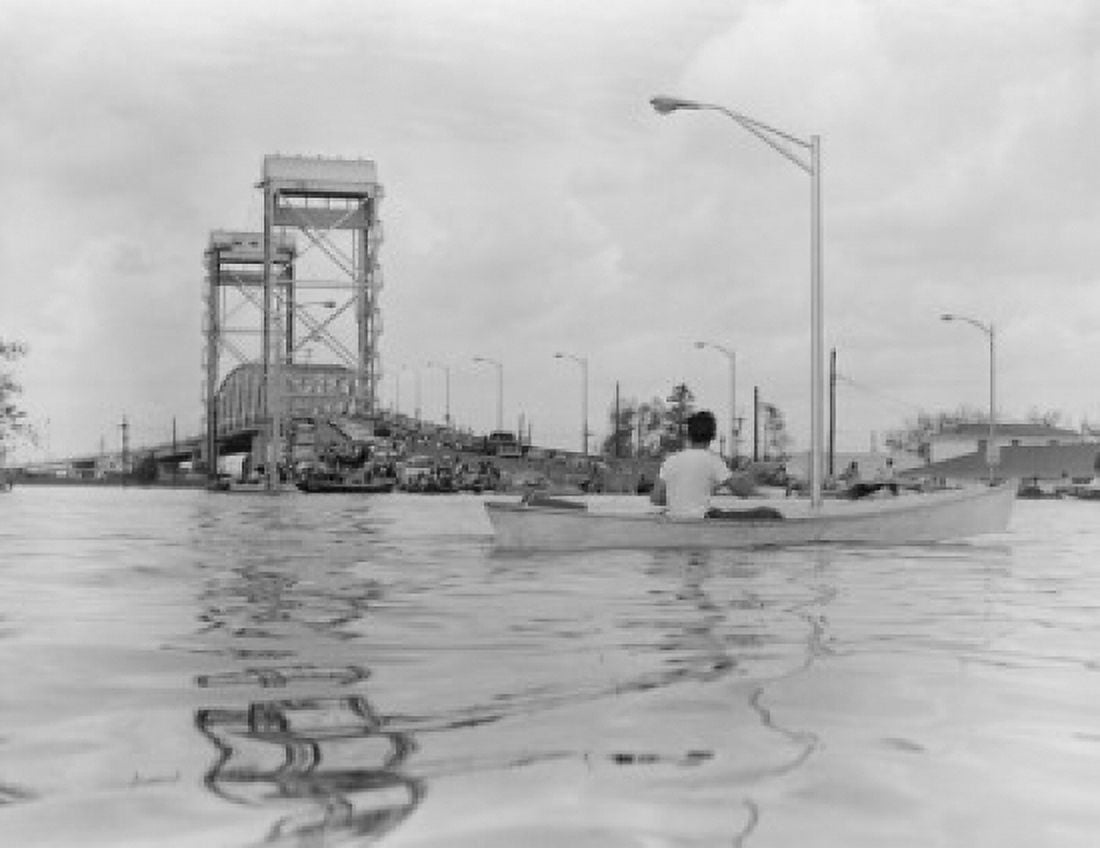 USA Louisiana New Orleans Floods during hurricane Betsy Canvas Art - (18 x 24)
