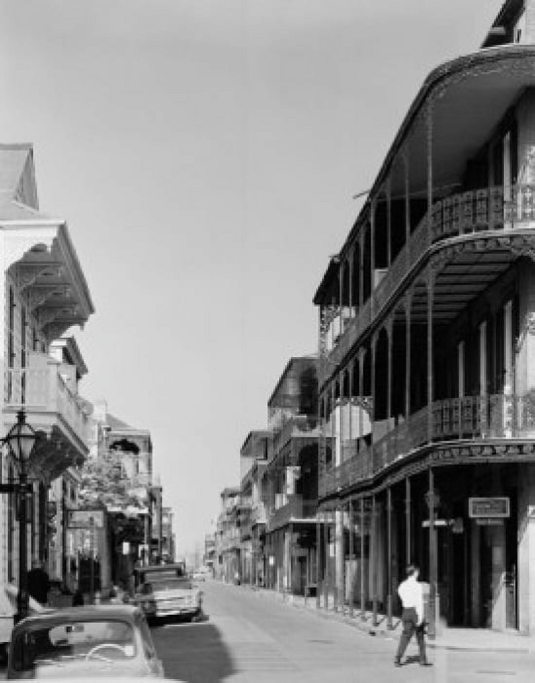USA Louisiana New Orleans French Quarter looking down Royal Street with Heine House on right Canvas Art -  (24 x 36)