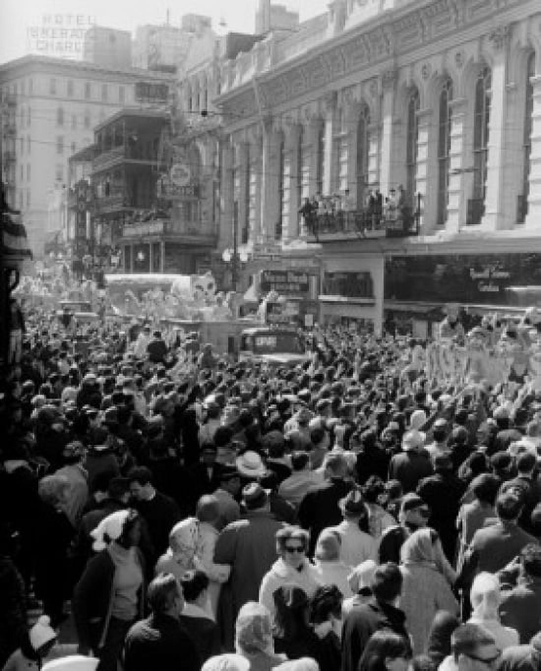USA Louisiana New Orleans Parade and crowds during Mardi Gras Canvas Art - (24 x 36)