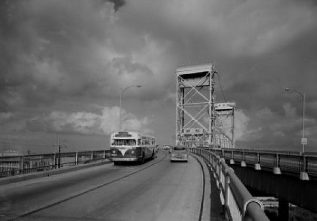 USA Louisiana New Orleans Traffic on elevated road Canvas Art - (24 x 36)