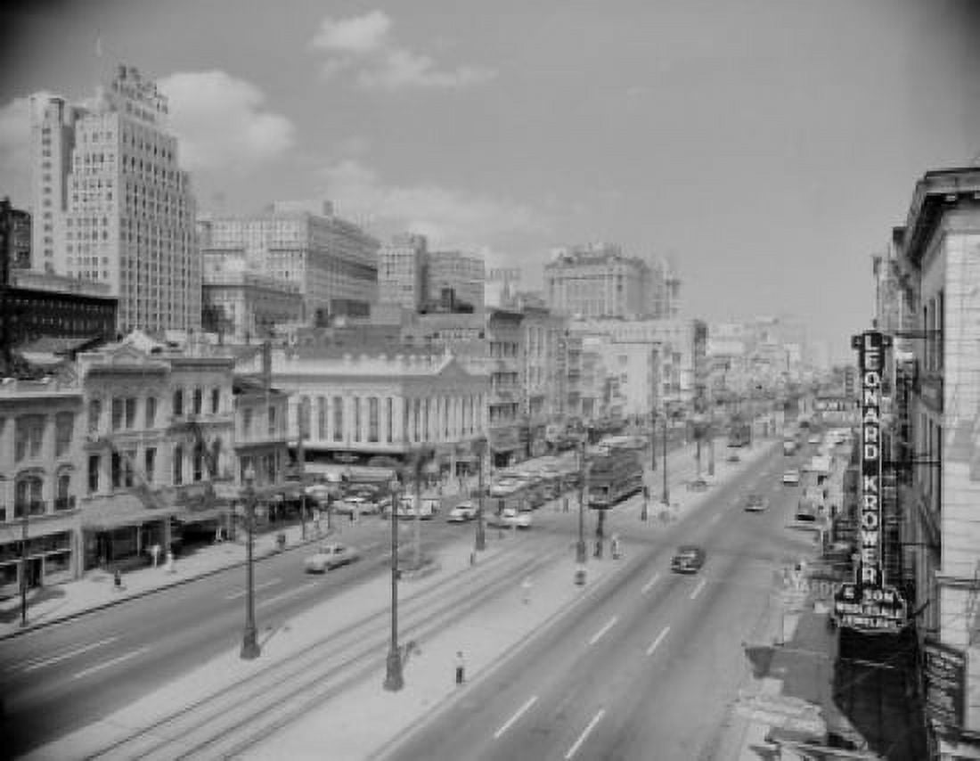 USA Louisiana New Orleans View of Canal Street Canvas Art - (18 x 24)
