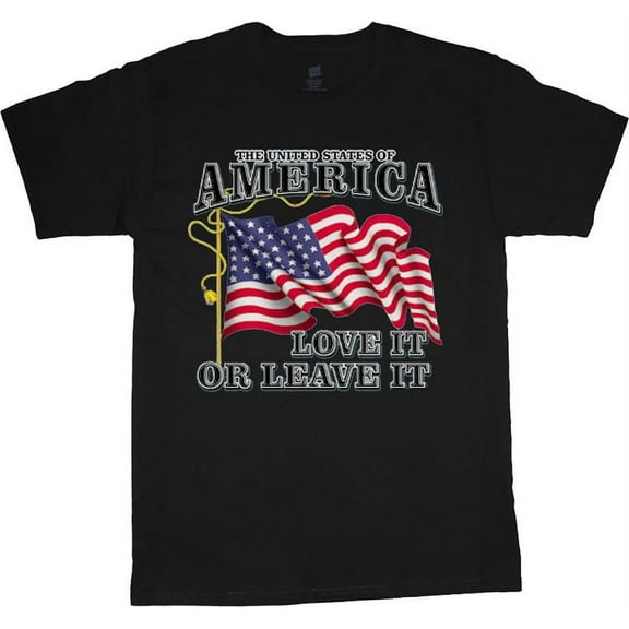 USA Love it or Leave it T-shirt Men's Tee Black