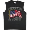 thumbnail image 1 of USA Love it or Leave it t-shirt sleeveless t-shirt muscle tee for men, 1 of 1