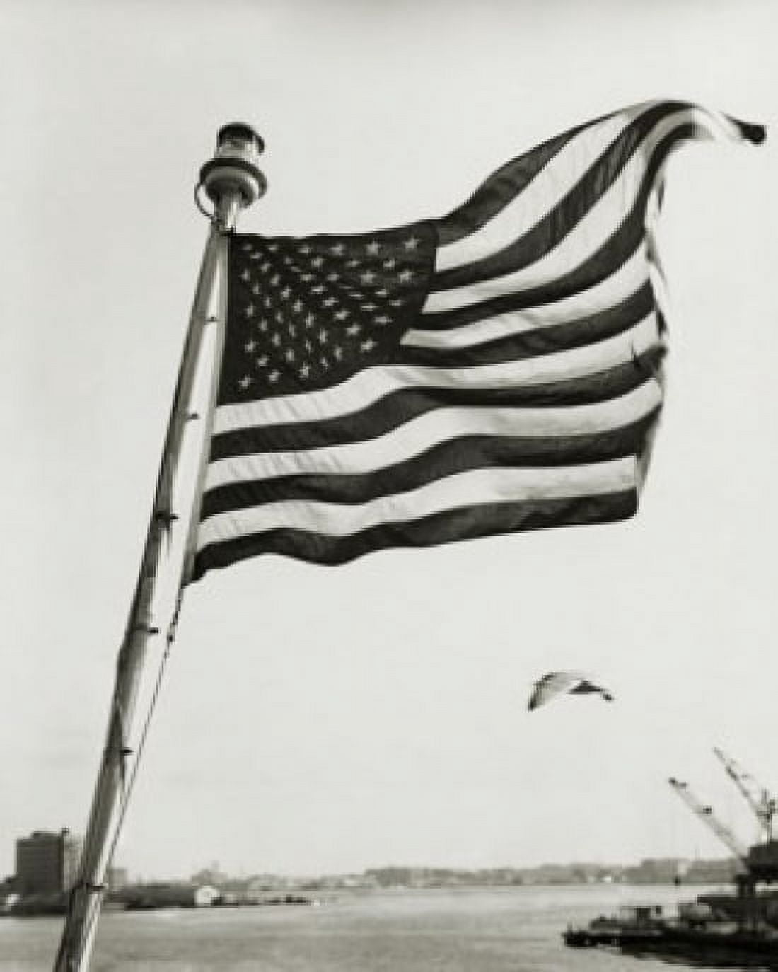 USA Low angle view of American flag Canvas Art - (18 x 24)