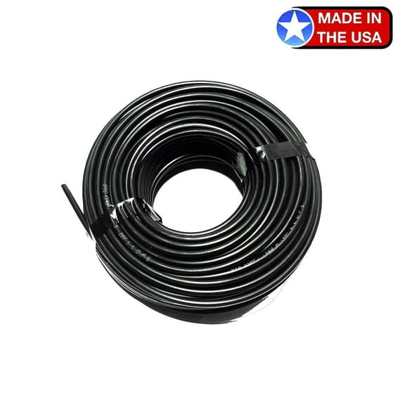 USA MADE - 1/4" Polyethylene Drip Irrigation / Hydroponics Tubing 100' (.170" ID x .250" OD) Black 100 ft' Roll