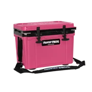 USA MADE Frosted Frog 14QT Pink and Black Cooler Hyper-Light Ice Chest with Carrying Strap