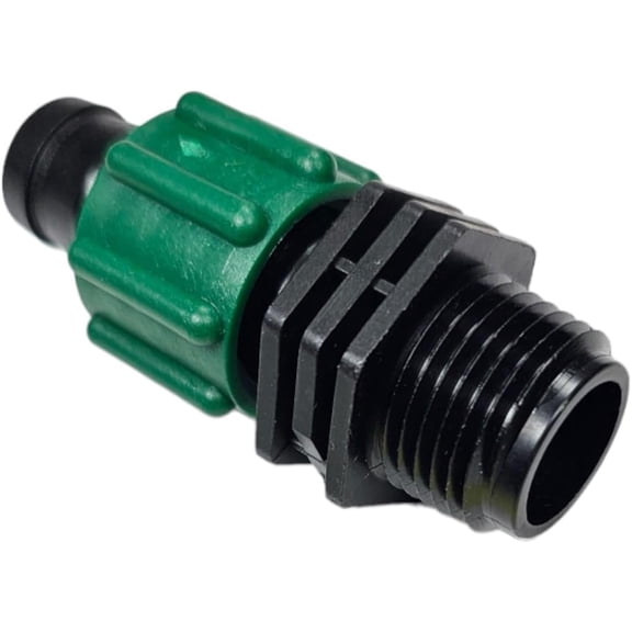 USA MADE - Irritec Tape Loc Fittings for 5/8" Drip Tape | Couplers, Tees, Elbows A1-T5 | Drip Irrigation Fittings | Long-term Leak-Free Connection (Tape Loc x 1/2" MPT, 100 pack)