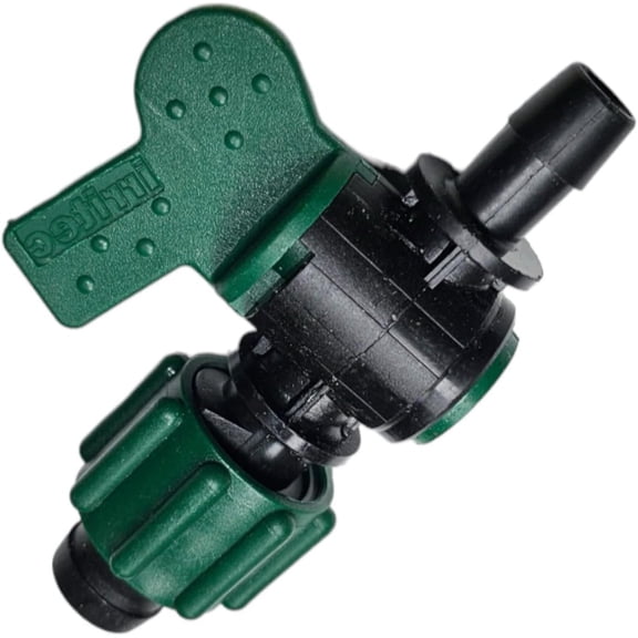 USA MADE - Irritec Tape Loc Fittings for 5/8" Drip Tape | Couplers, Tees, Elbows A1-T5 | Drip Irrigation Fittings | Long-term Leak-Free Connection (Tape Loc x .400 Barb w/Valve, 50 pack)