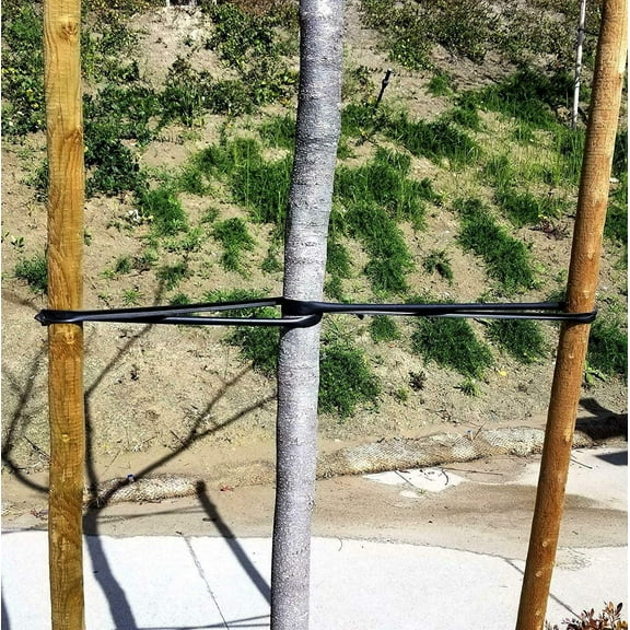USA MADE - Universal Tree Ties 32" - Professional Gardener Style Self Locking Straps Includes Nail (10)