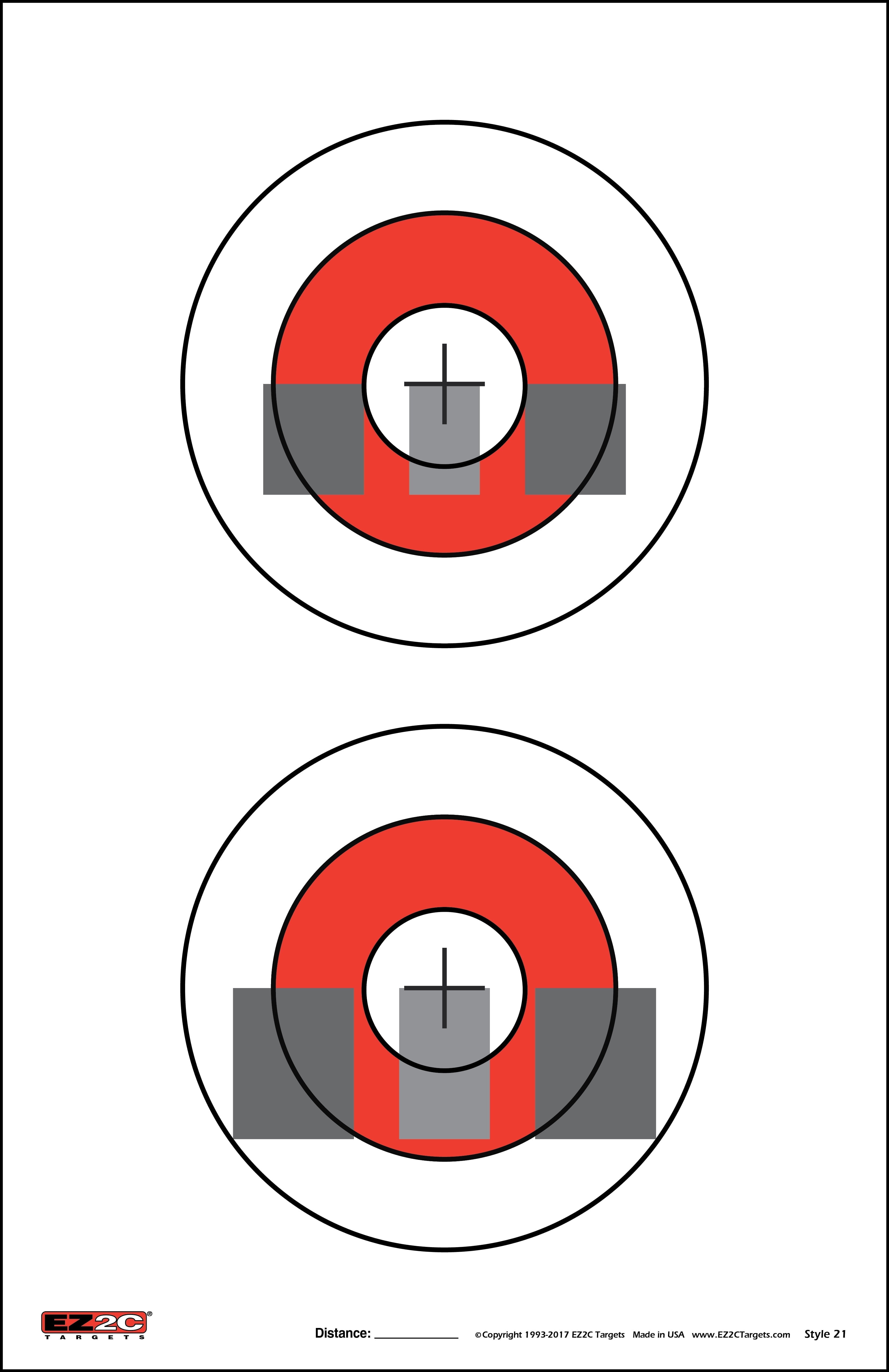 Sighting Paper EZ2C Gun Sight Alignment Training Paper Target, Firearm Sighting ...